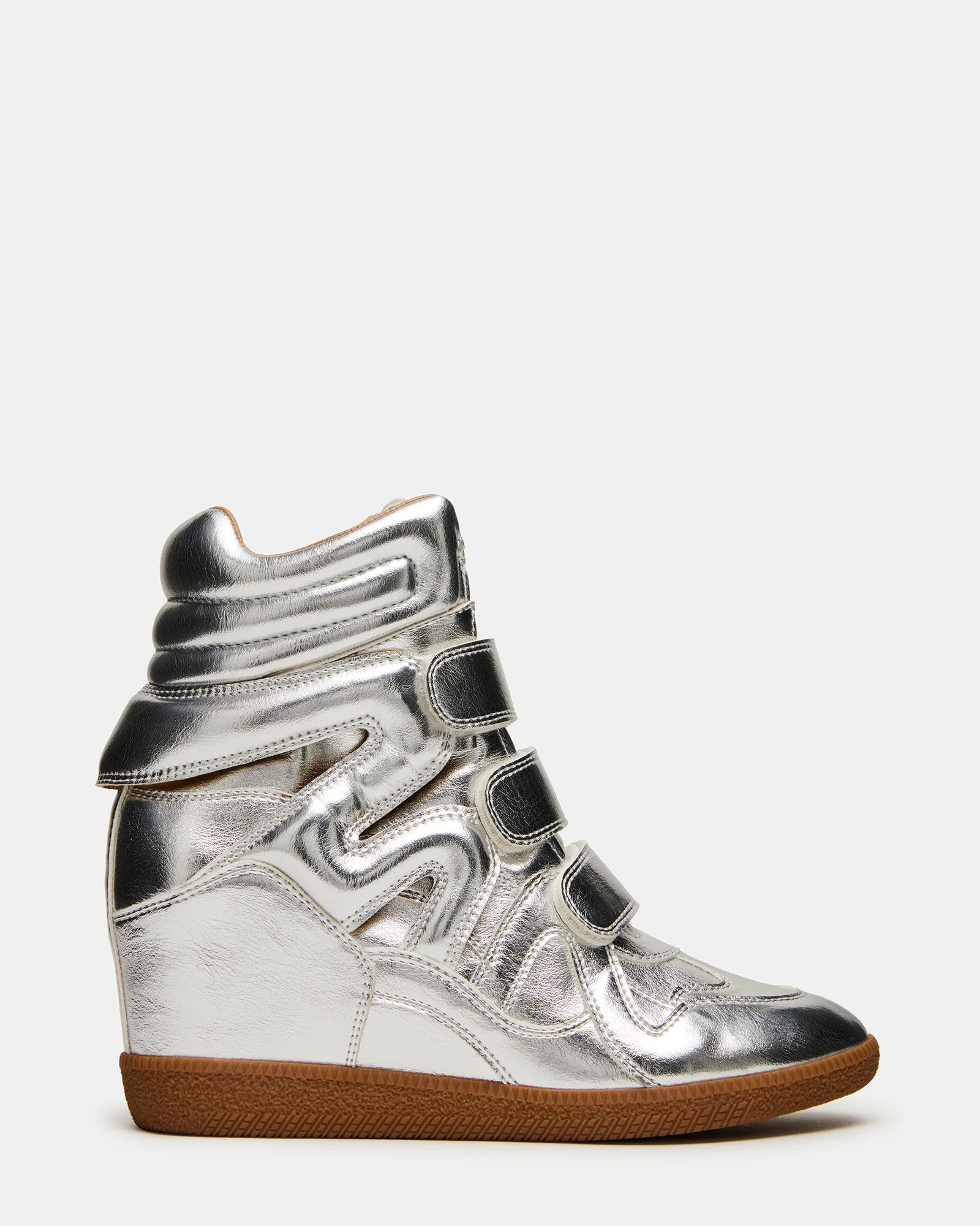 MAVIS Silver High-Top Velcro Women's Sneaker | Steve Madden (US)