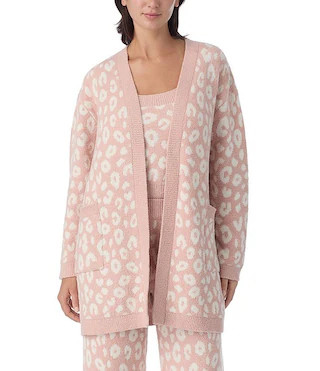Sanctuary Cheetah Print Long Sleeve Open Front Knit Sweater Bed Jacket | Dillard's | Dillard's