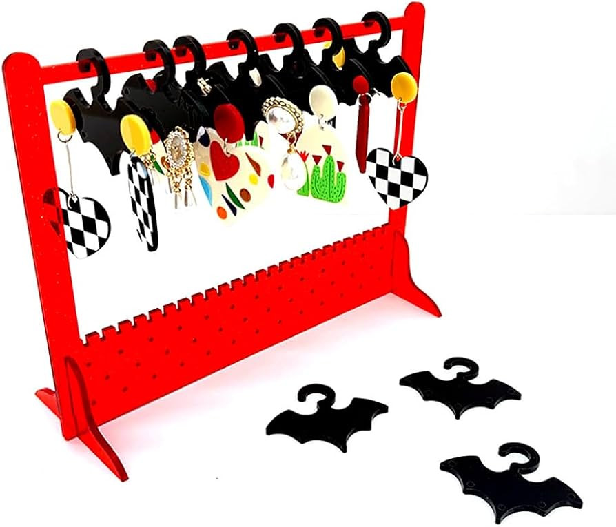 lemonadeus Cute Earring Rack Holder Coat Hangers Stand Unique Earring Closet Acrylic Earring Disp... | Amazon (US)