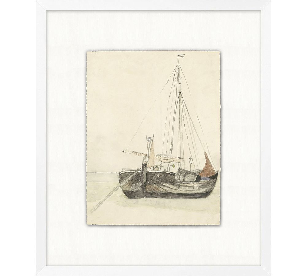 Fisherman's Boat Framed Print | Pottery Barn (US)