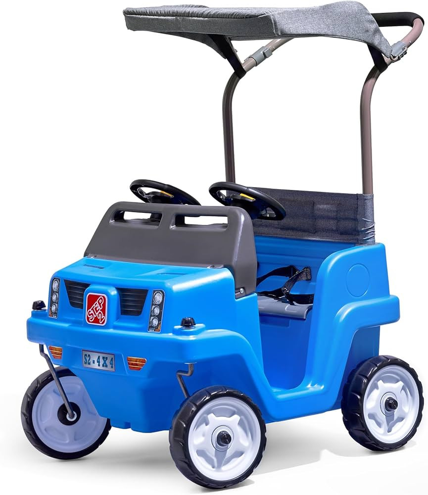 Step2 Side-by-Side Push Around SUV, 2-Seater Kids Push Car with Seat Belts, Dual Steering Wheels ... | Amazon (US)