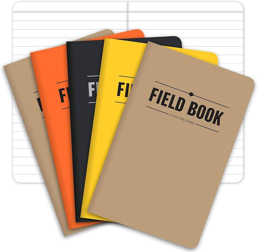 Elan Publishing Company, Field Notebook/Pocket Journal - 3.5"x5.5" - Combination of Kraft, Black,... | Amazon (US)