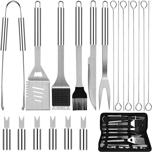 Anpro Grilling Accessories BBQ Tools Set, 21 PCS Stainless Steel Grill Kit with Case, Great Barbe... | Amazon (US)