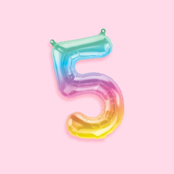 Number Balloons Ice Cream Party Balloons Rainbow Balloons | Etsy | Etsy (US)