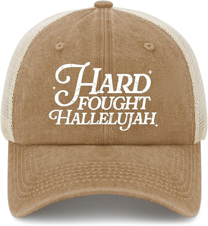 Hard Fought Hallelujahs Hat for Women Trendy Cycling Caps Mens Ball Cap Trendy for Engineers | Amazon (US)