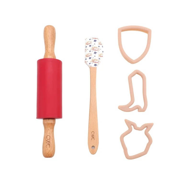 Cook with Color 4-Piece Mini Texas Baking Set, Red | Walmart (US)