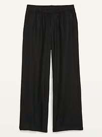 High-Waisted Linen-Blend Wide-Leg Pants for Women | Old Navy (US)