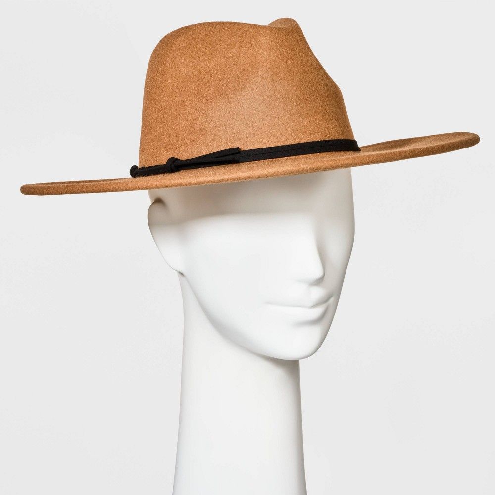 Wide Brim Felt Fedora Hat - Universal Thread™ Brown | Target