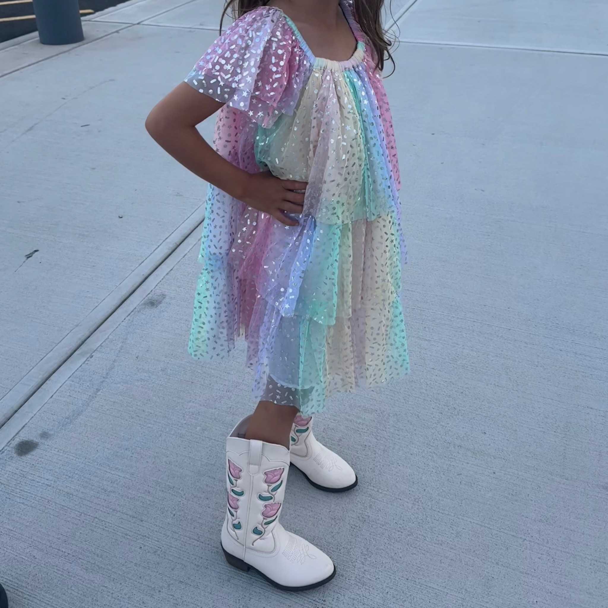 Sissy’s ootd is giving Swiftie vibes.  Perfect for a party or every day if you're anything like her.   #kidsootd #girlsootd

#LTKKids #LTKSaleAlert #LTKStyleTip