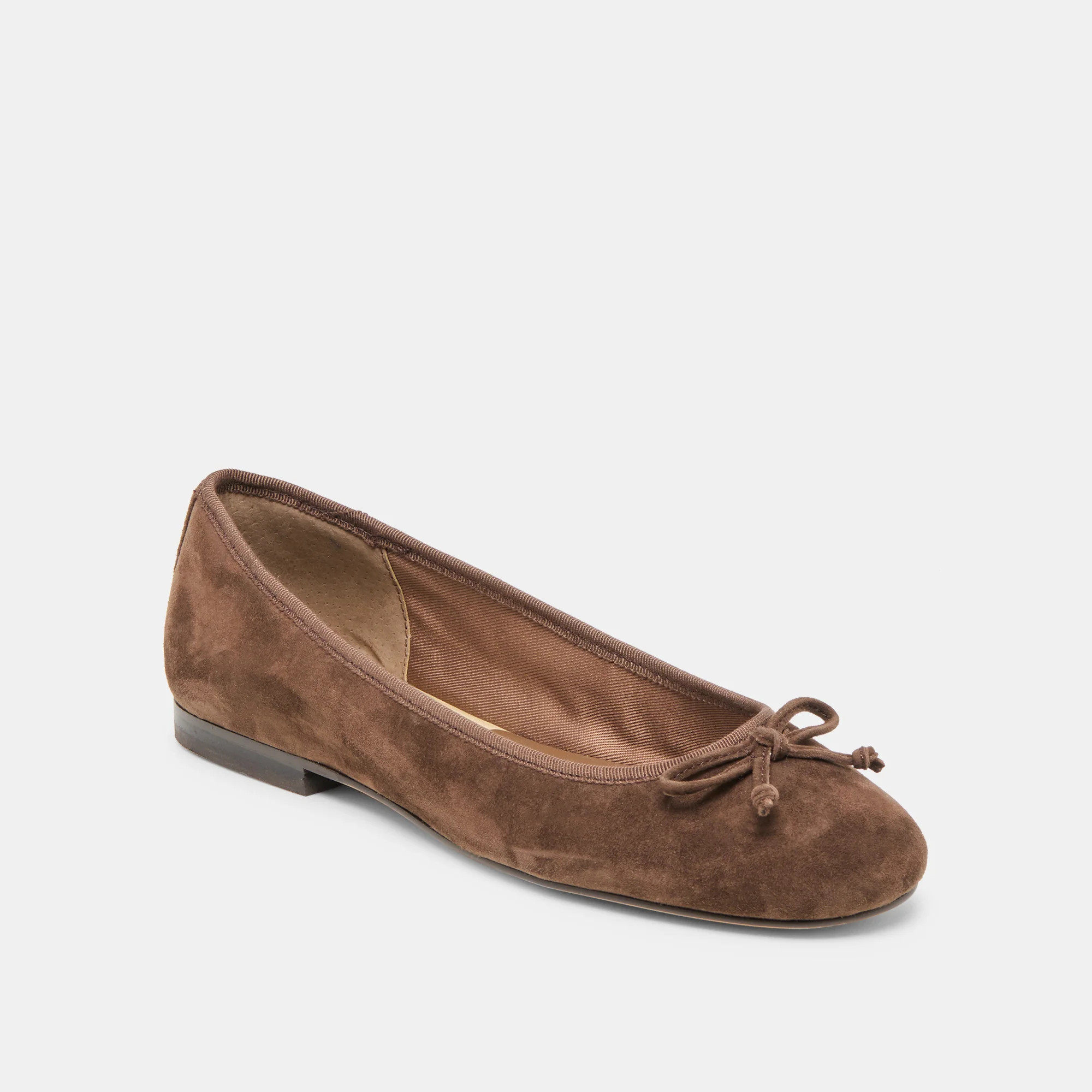 Ritla Dk Brown Suede Ballet Flats | Dolce Vita | DolceVita.com