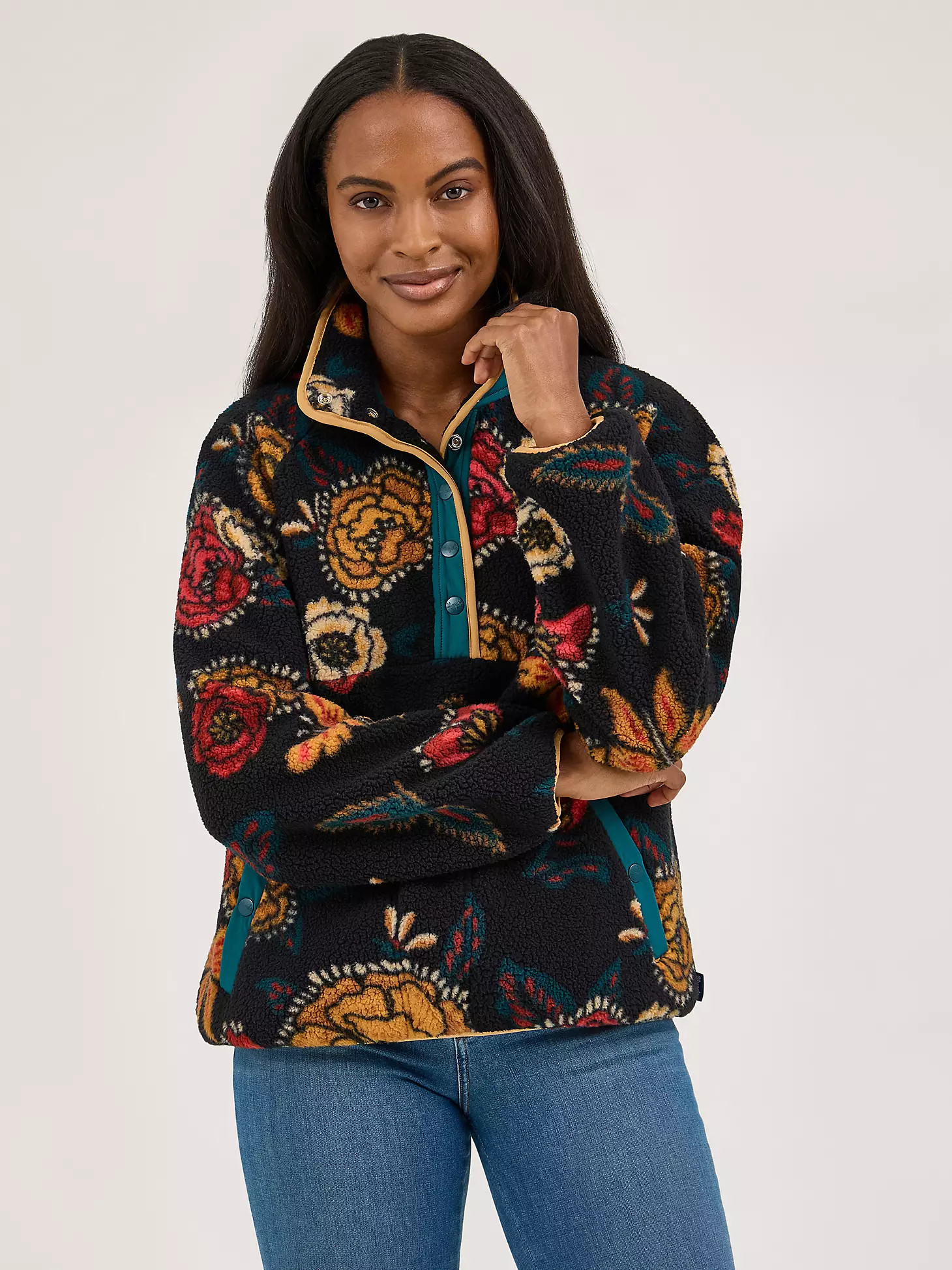 Women's Wrangler Retro® Half-Snap Sherpa Pullover | Wrangler