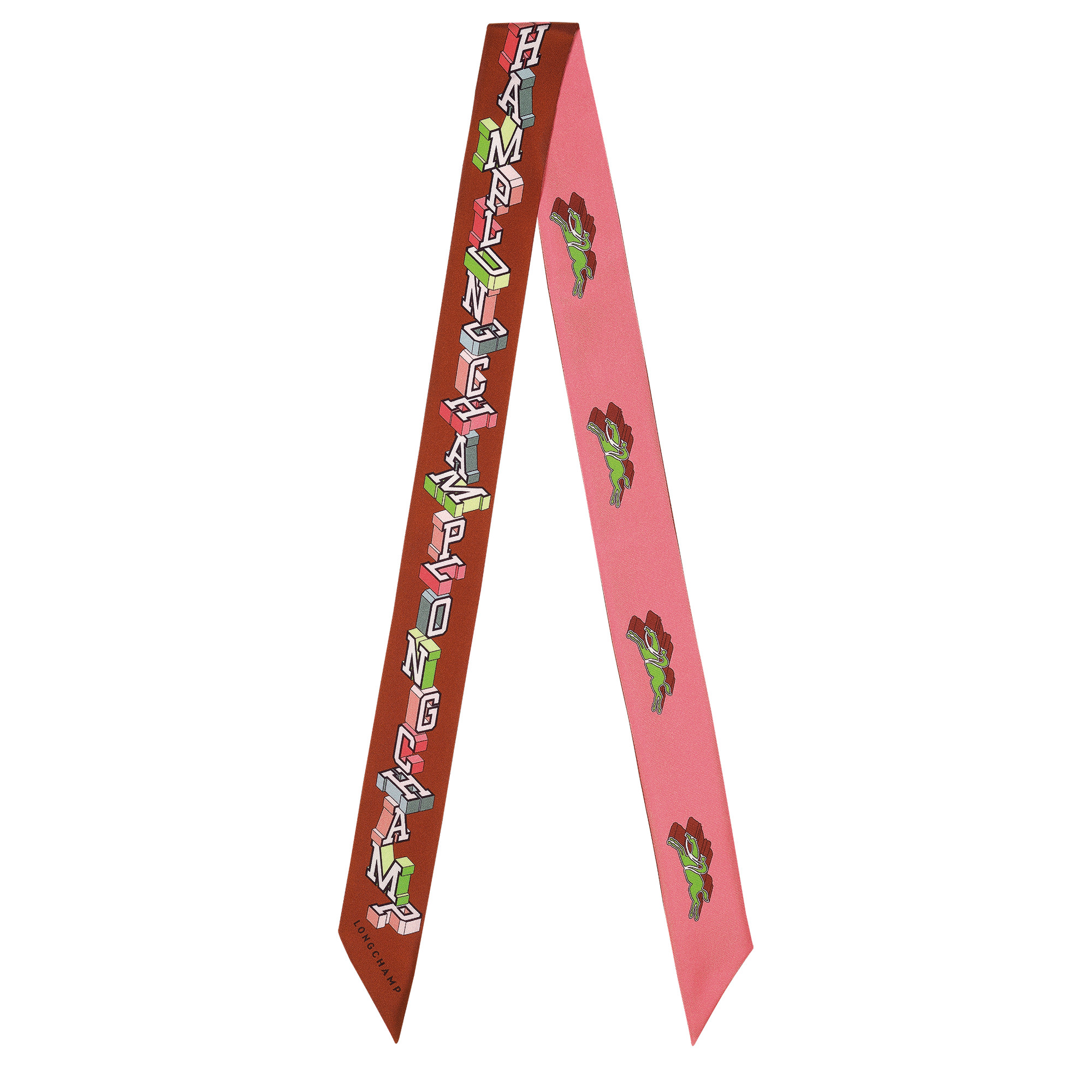 Longchamp University Headband Cognac - Silk | Longchamp US | Longchamp