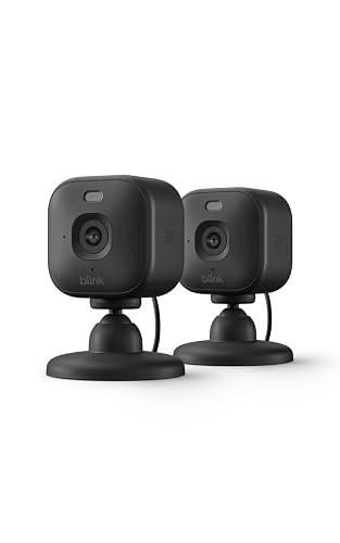 Blink Mini 2K+ (newest model) – Plug-in Home & Pet Indoor Security Camera with 2K video resolution, night vision, enhanced audio, motion detection – 2 cameras (Black) | Amazon (US)