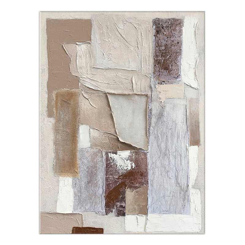 Embellished Neutral Abstract Canvas Wall Art, 30x40 | At Home