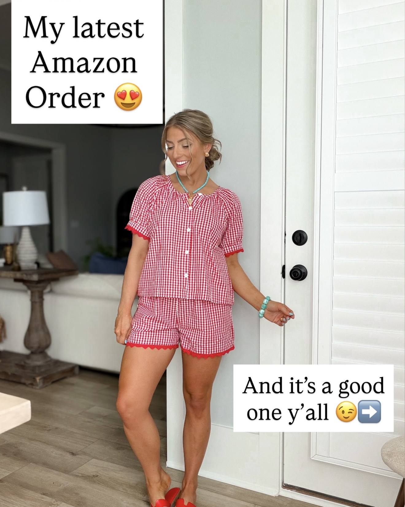 My latest Amazon order did NOT disappoint 😍📦✨

Y’all know I love a good Amazon find, and this haul is packed with so many cute pieces that look way more expensive than they are! From gingham sets and breezy summer dresses to statement necklaces and easy vacation-ready outfits, every single piece is giving effortless style without the designer price tag.

Whether you’re shopping for summer vacations, beach trips, brunch dates, Fourth of July outfits, family photos, or just refreshing your everyday wardrobe, these Amazon fashion finds are too good to keep to myself. ❤️🤍💙

I’m especially obsessed with all the fun colors, playful prints, and lightweight fabrics that make getting dressed so easy this season. Bonus: most of these pieces can be mixed and matched for endless outfit options!

Everything is linked in my LTK and Amazon storefront for easy shopping! Which look is your favorite? 👇

#AmazonFashion #AmazonFinds #AmazonStyle #AmazonHaul #SummerFashion #VacationOutfits #AffordableFashion #AmazonOutfits #FashionFinds #AmazonFavorites #GinghamDress #SummerStyle #ResortWear #FourthOfJulyOutfits #RedWhiteAndBlueStyle #AffordableStyle #OOTD #AmazonMustHaves #FashionOver40 #EverydayStyle #LTKStyle #AmazonInfluencer #SummerOutfitIdeas #VacationStyle #AmazonClothingFinds

#LTKootd #LTKPetite