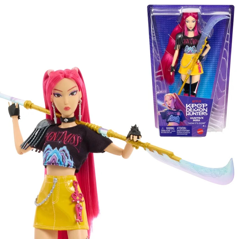 KPop Demon Hunters HUNTR/X Mira Fashion Doll in Removable Look with Themed Movie Accessories | Walmart (US)