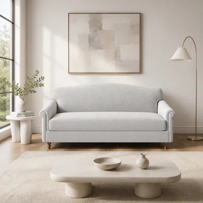 Elegant 2-Seater Loveseat Sofa with Rolled Arms, Premium Chenille Upholstery for Comfort and Style in Small Spaces | Wayfair North America