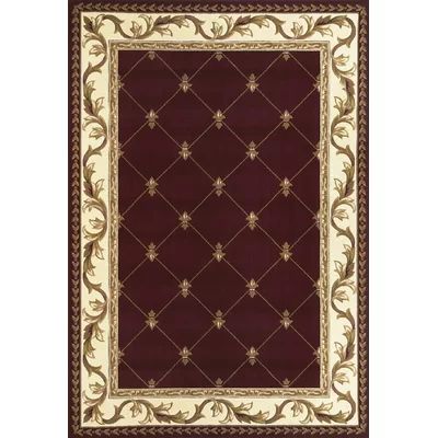 Nuri Power Loom Red Rug Fleur De Lis Living Rug Size: Rectangle 2'3" x 3'3 | Wayfair North America