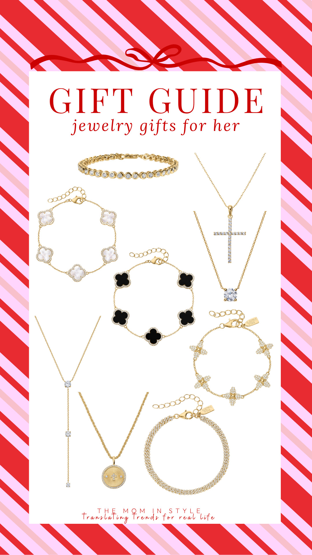 Holiday gift guide for her, Jewelry gifts for her, necklaces, bracelets, cross necklace 

 #LTKFindsUnder100