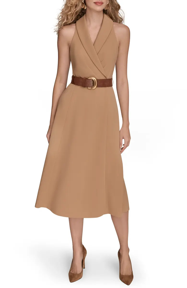 Sleeveless Belted A-Line Dress | Nordstrom