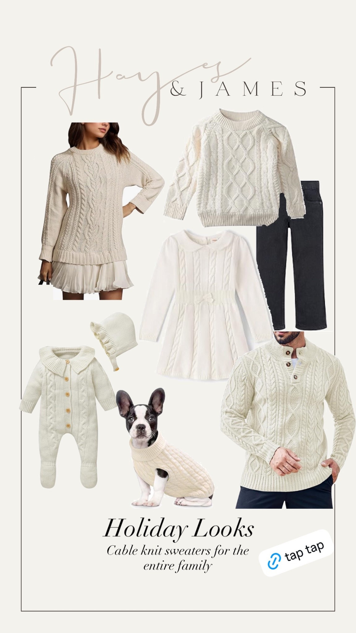 Cable knit sweaters for the entire family! #christmascards #holidaycards 

#LTKStyleTip #LTKFindsUnder100 #LTKFamily