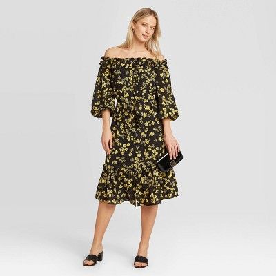 Women's Puff Long Sleeve Dress - Who What Wear™ | Target