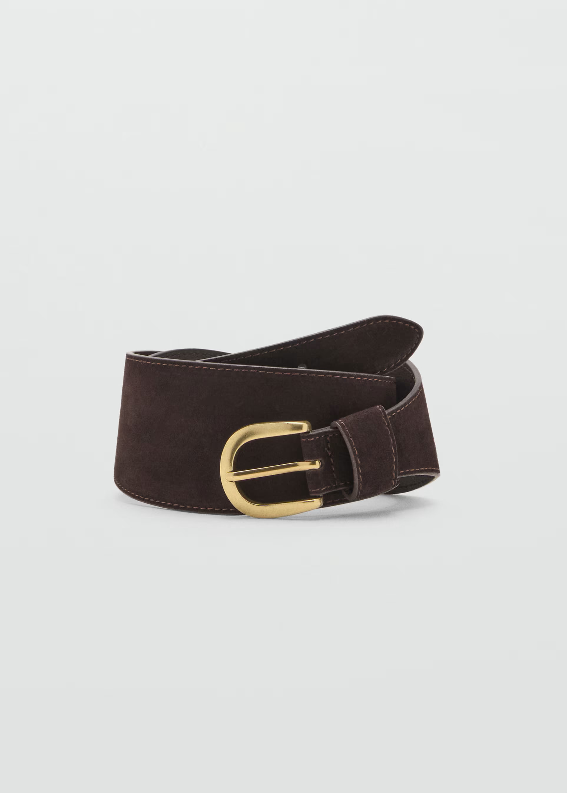 Mango wide suede belt in dark brown | ASOS | ASOS (Global)