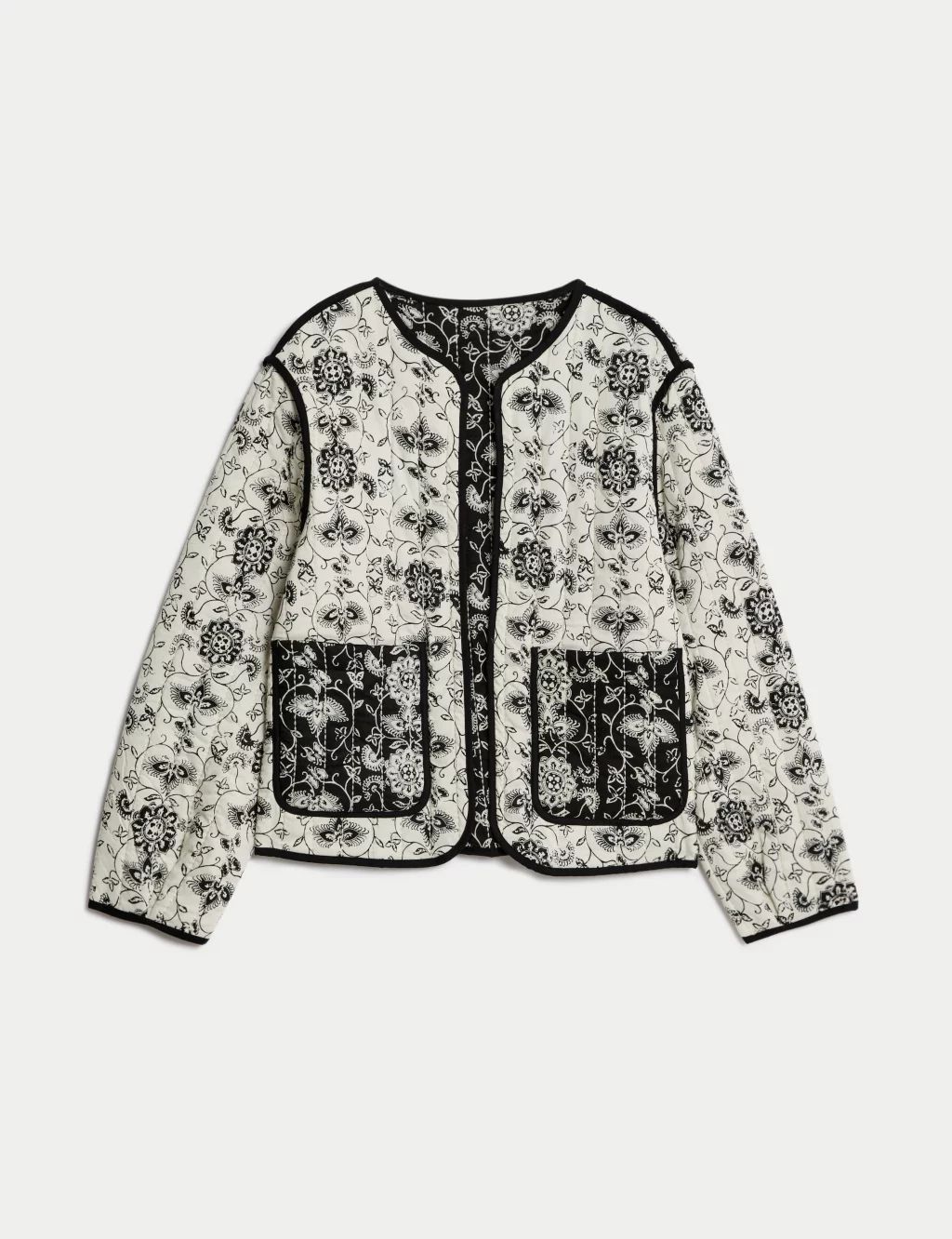 Pure Cotton Printed Quilted Jacket | Marks & Spencer (UK)