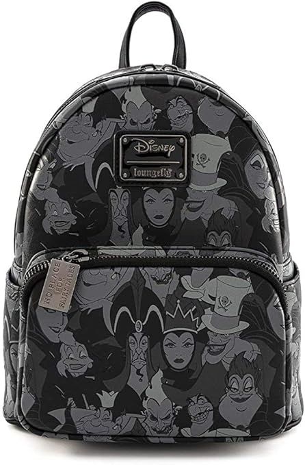 Loungefly Disney Villains Debossed All Over Print Womens Double Strap Shoulder Bag Purse | Amazon (US)