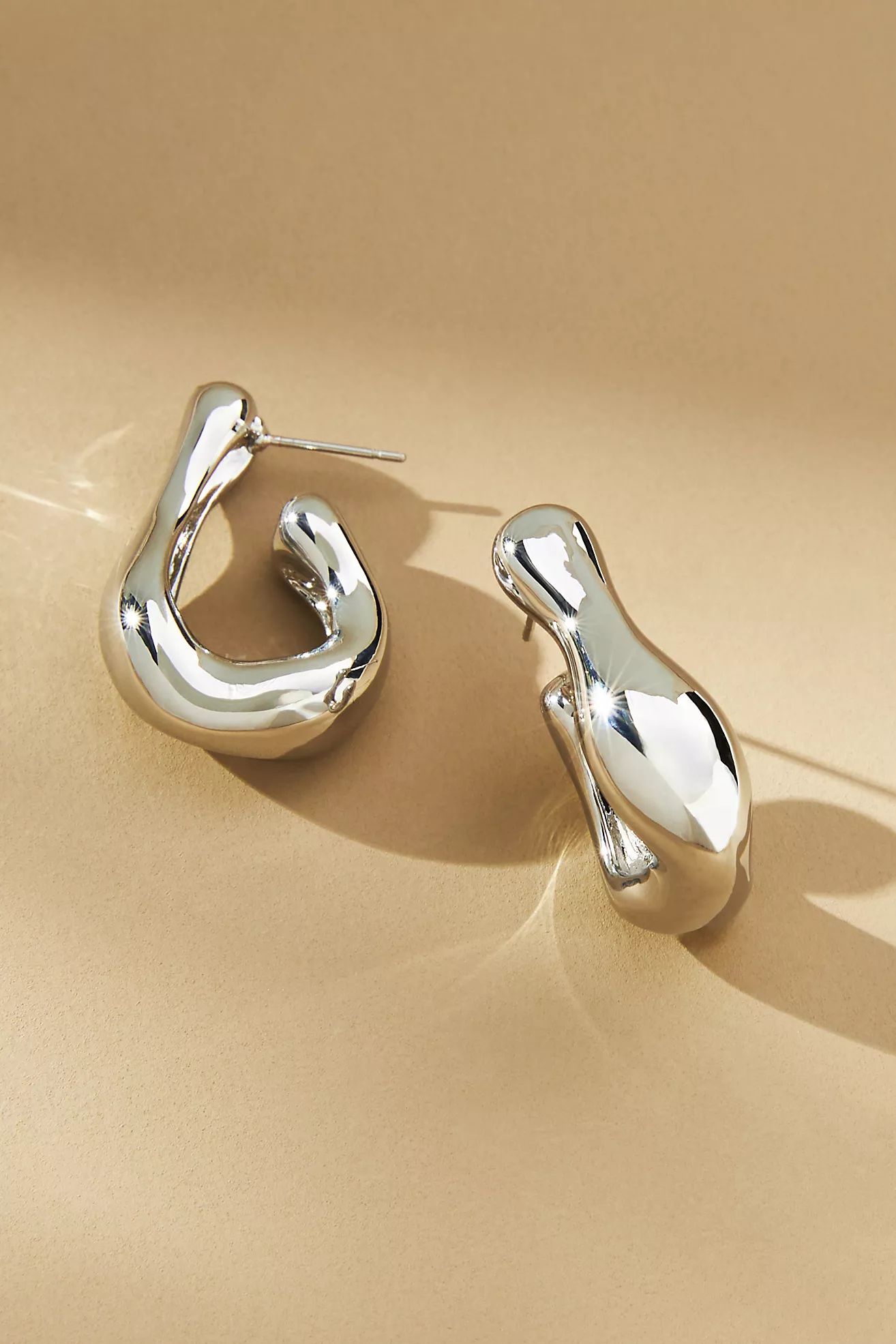 Chunky Pear-Shaped Hoop Earrings | Anthropologie (US)