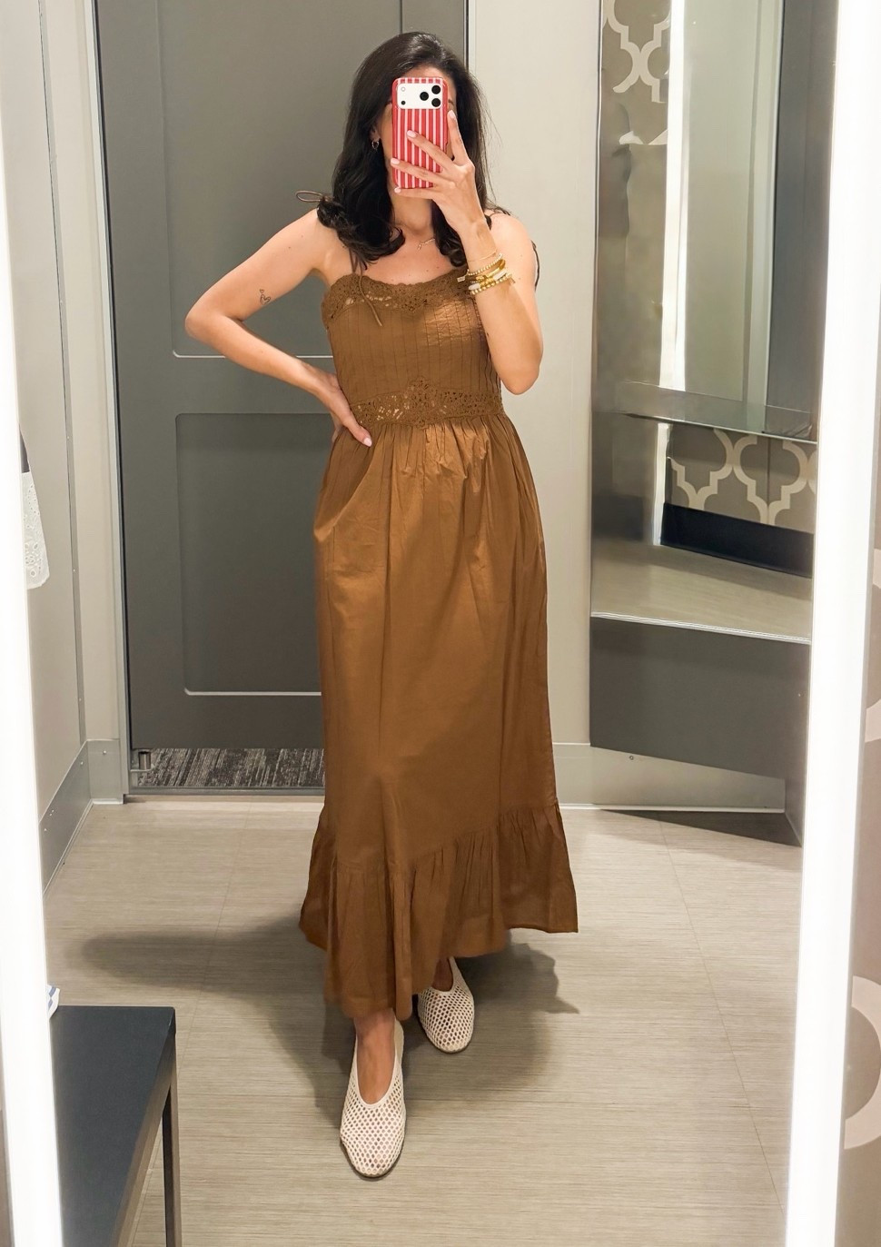 The rich brown color sold me 🤎
Lightweight, flattering, and effortlessly chic. Love the lace details and it's 100% cotton! @Target 
I'm wearing a size Small 

Summer dresses target summer finds vacation beach outfits maxi summer outfits

#LTKgrwm #LTKSeasonal #LTKOver40