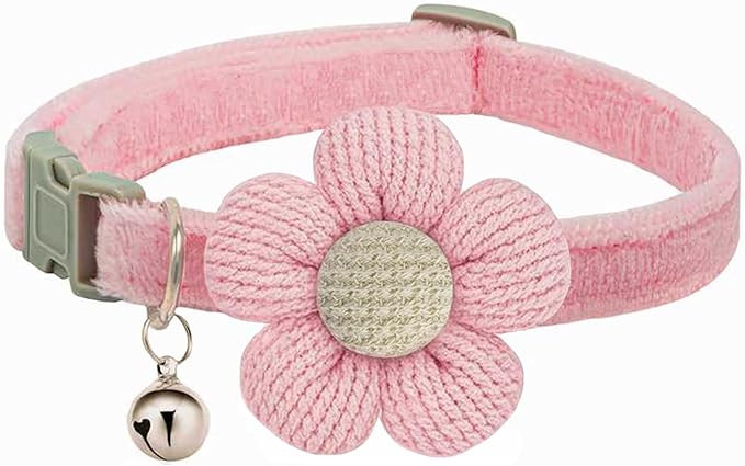 Puppy Collars for Litter, Small Dog Collar with Flower, XS Dog Collars for Small Dogs with Bell f... | Amazon (US)