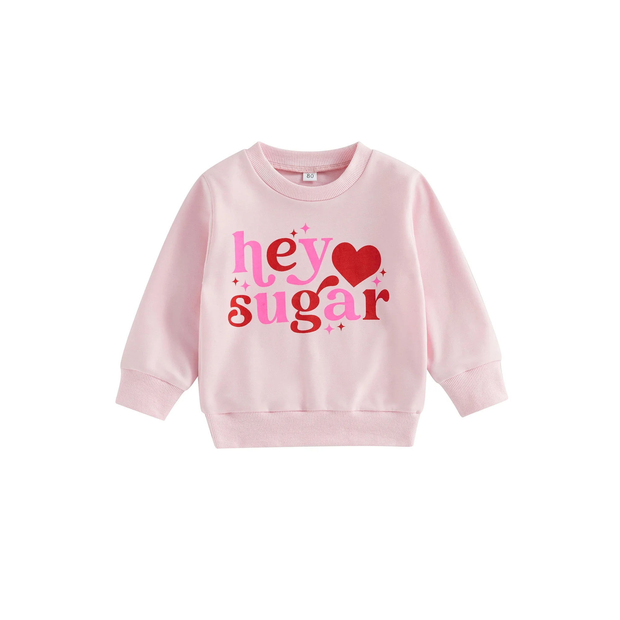 Toddler Baby Girl Valentines Day Outfit Love Letters Print Sweatshirt Pullover Sweater Shirt Tops... | Walmart (US)