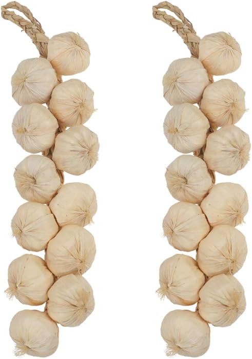 Amazon.com: BESPORTBLE 2Pcs Fake Garlic Hanging String Vegetable Photography Props Lifelike White... | Amazon (US)