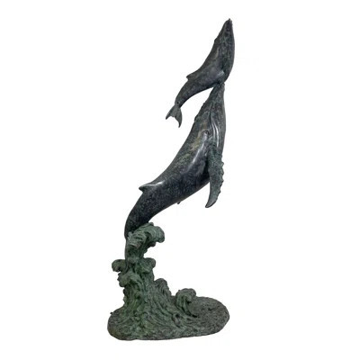 Bronze Whale & Calf Fountain | Wayfair North America