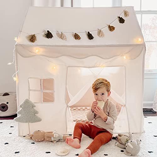 Play Tent with Star Light & Floor Piece Kids Tent Playhouse for Kids Indoor Teepee Tent for Toddl... | Amazon (US)