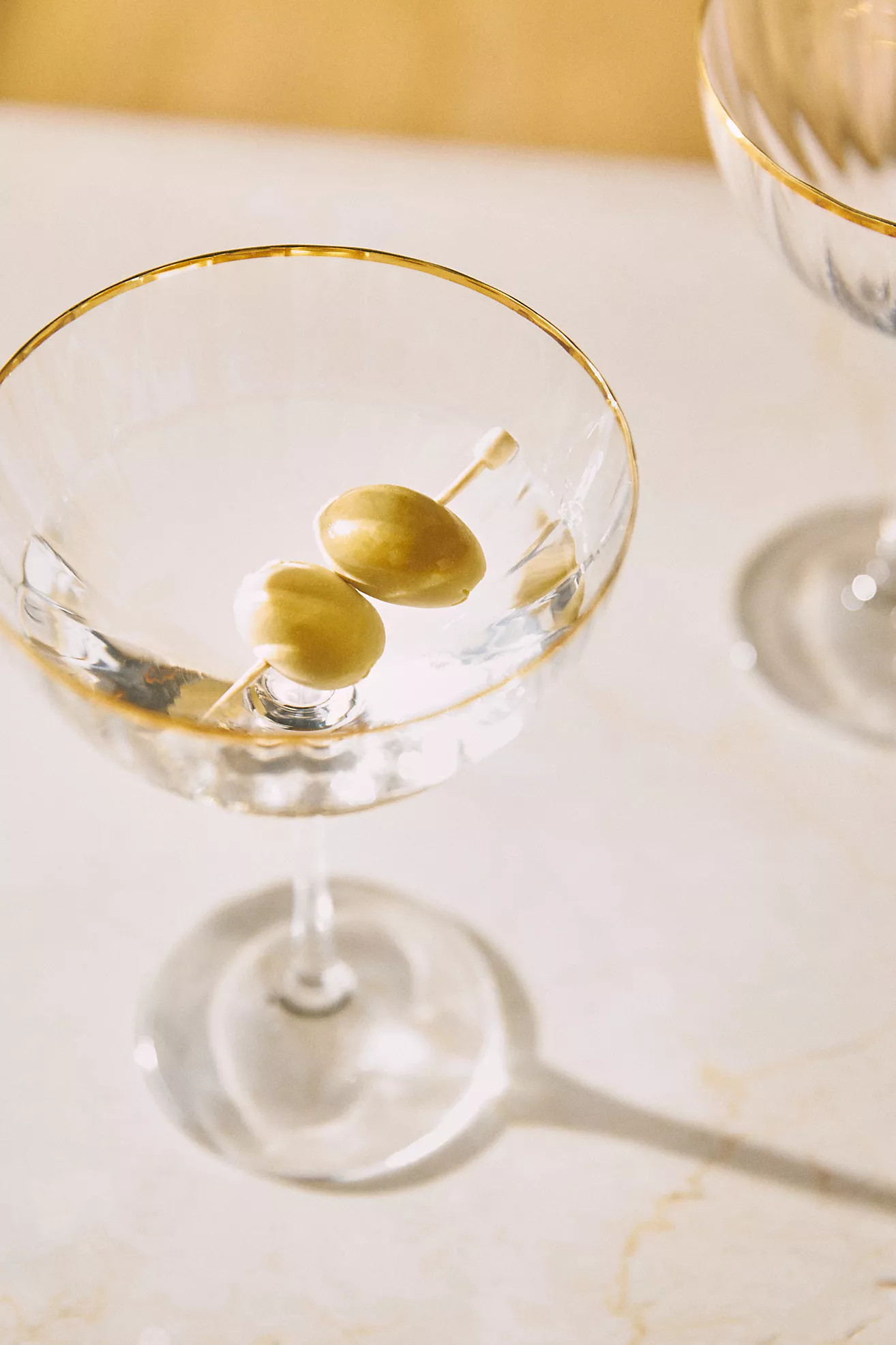 Waterfall Coupe Glasses, Set of 4 | Anthropologie (US)