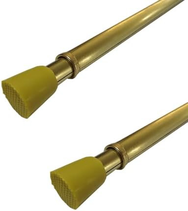 Regular Duty Lightweight Tension Rod 7/16" Diameter Adjusts from 18-28 Inches Brass Finish (2PCS) | Amazon (US)