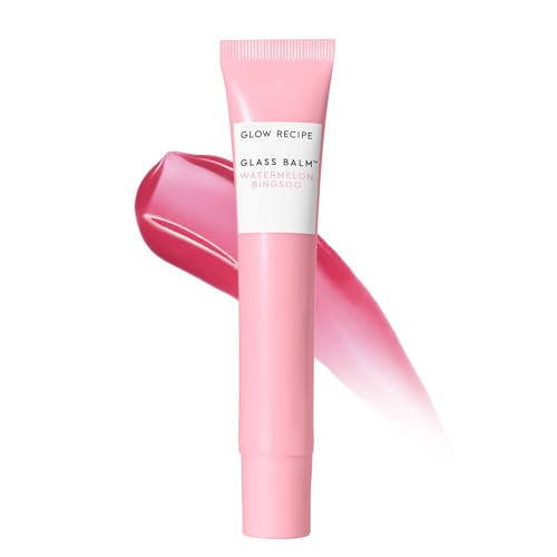 Glow Recipe Glass Balm Lip Treatment - 12Hr Hydrating Lip Balm & Moisturizer with Hyaluronic Acid to Smooth, Plump & Protect from Dryness - Sheer Soft Pink Tint, Watermelon Bingsoo (15 ml) | Amazon (US)