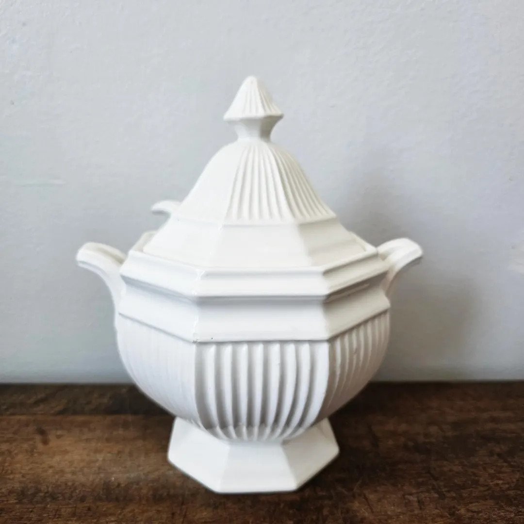 VINTAGE | White Porcelain Tureen Lidded with Ladle | Etsy (US)
