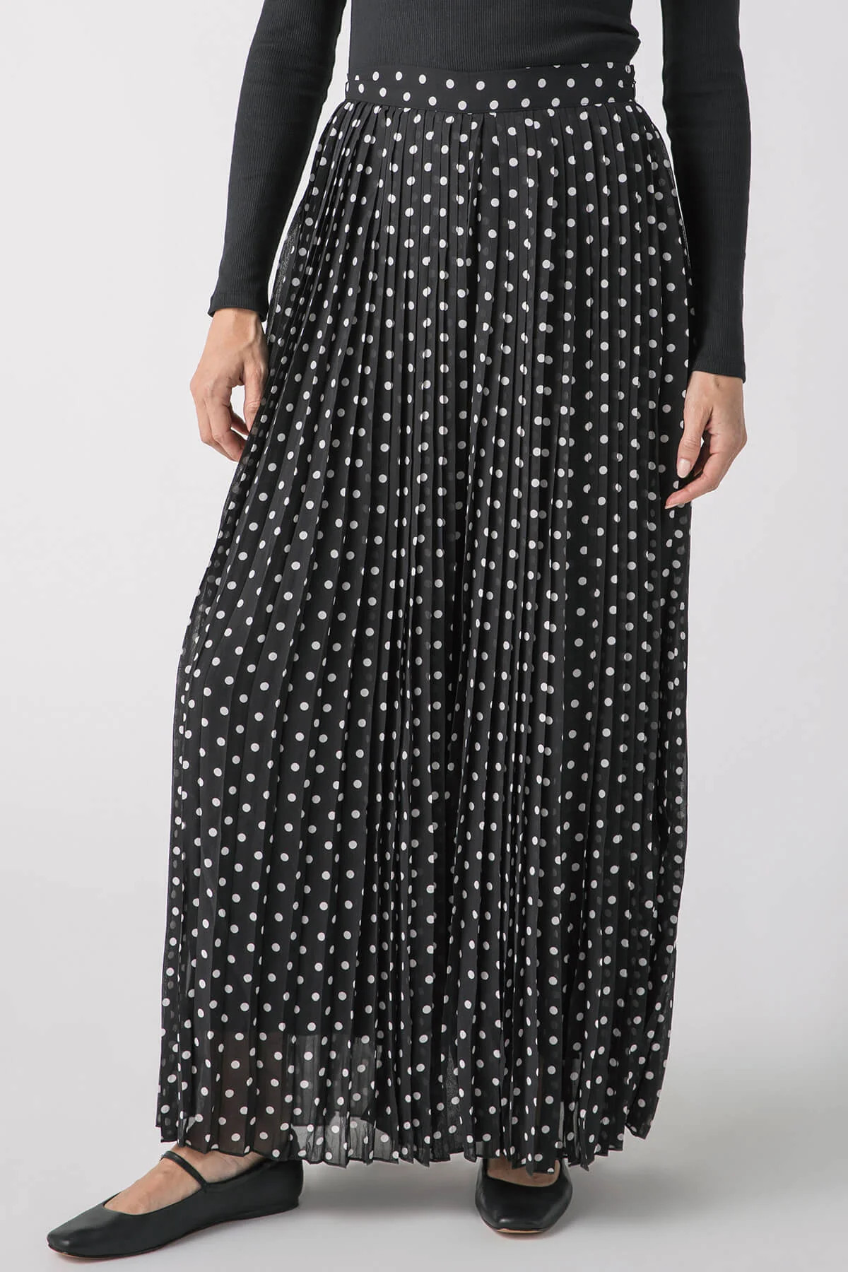 By Together Pleated Polka Dot Pants | Social Threads