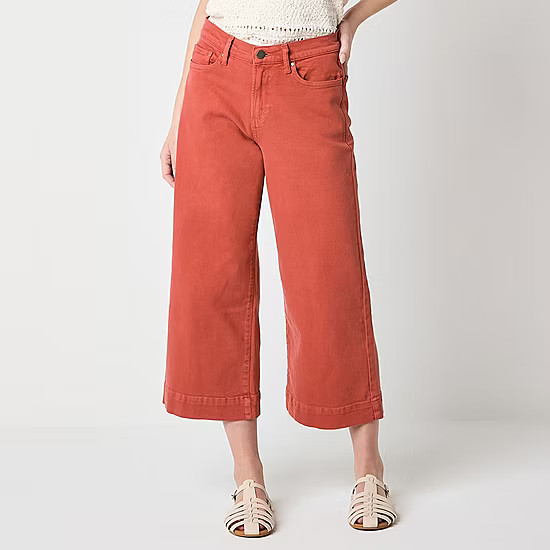a.n.a Womens High Rise Cropped Wide Leg Jean | JCPenney