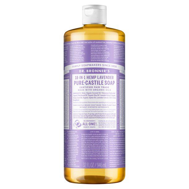 Dr. Bronner's Lavender Liquid Soap-32oz - Walmart.com | Walmart (US)