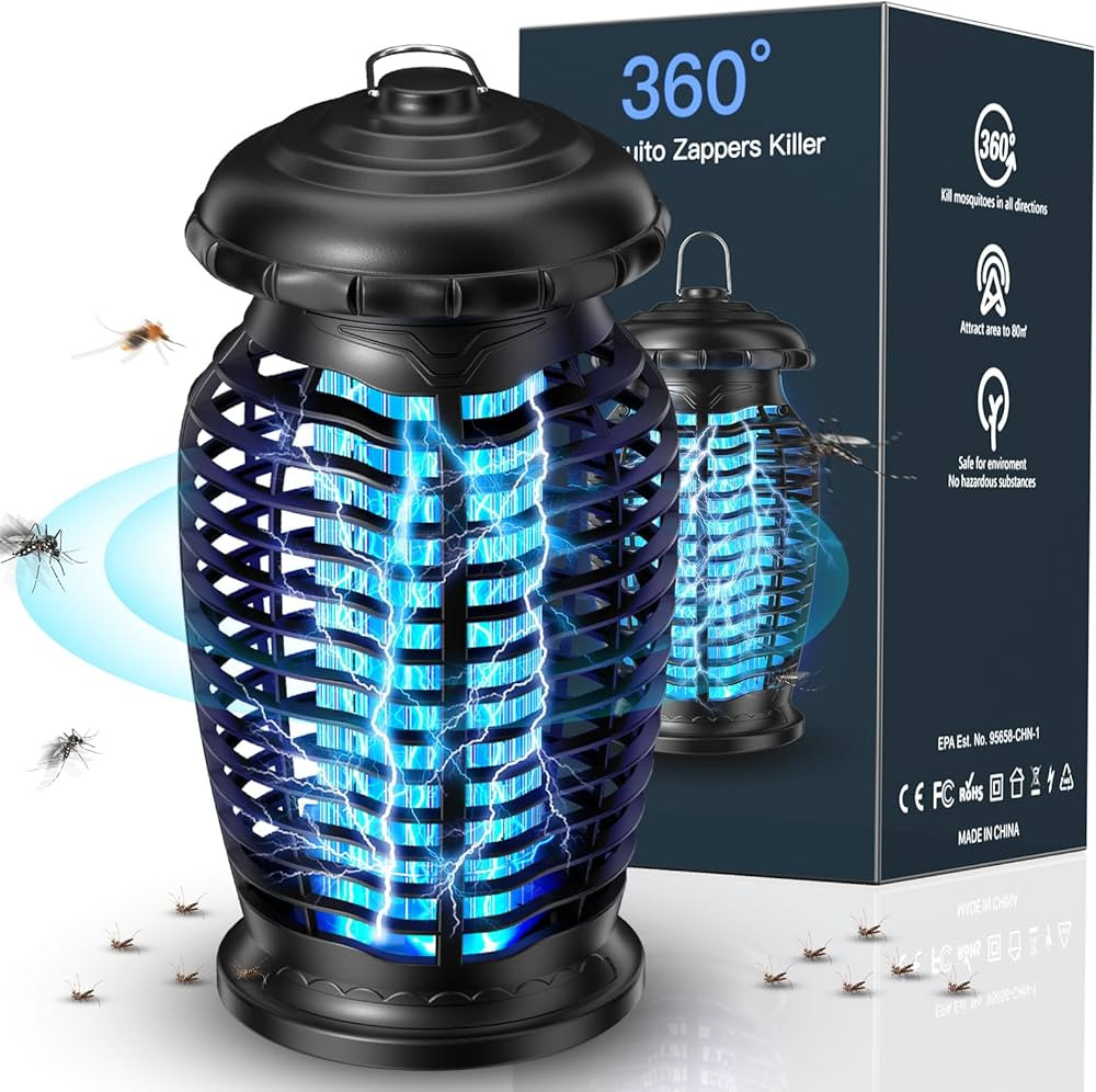 Bug Zapper Outdoor 4200V Electronic Mosquito Zapper Fly Traps Outdoor Mosquito Repellent Killer I... | Amazon (US)