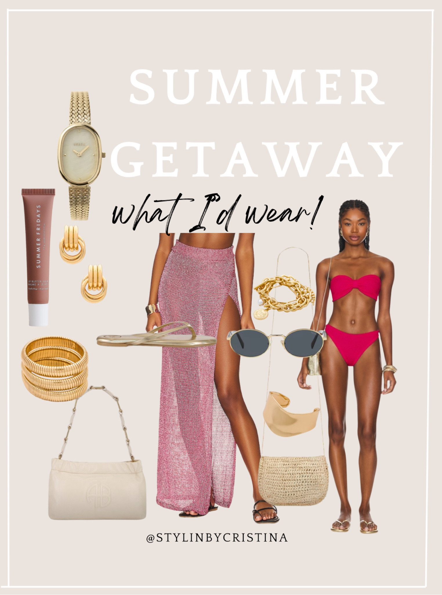 Summer getaway! I lovee this wrap skirt and all the gold accessories ✨✨

#LTKTravel #LTKSwim #LTKFindsUnder100