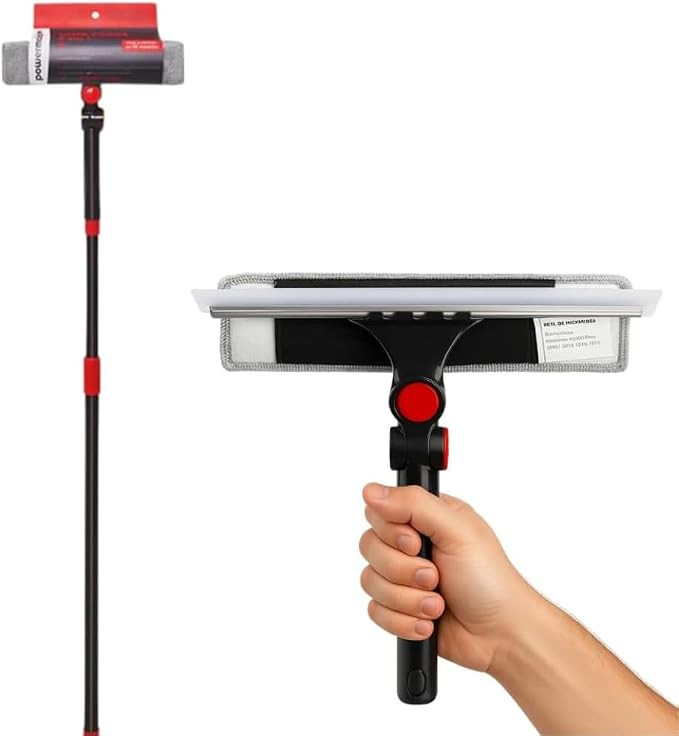 Rodo Limpa Vidro com Cabo Telescópico – Limpador de Janela, Espelho e Box 2 em 1 para Limpeza ... | Amazon (BR)