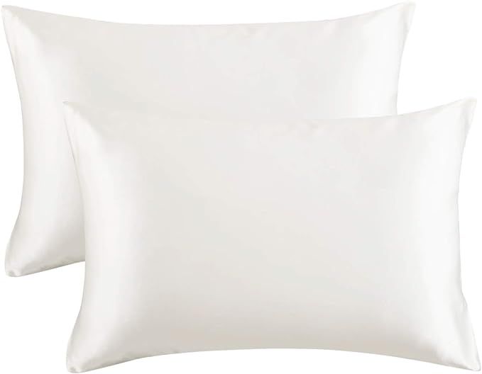 Bedsure Satin Pillow Case Queen Size 2 Pack- Off-White Pillowcase for Hair and Skin 20x30 Inches ... | Amazon (CA)