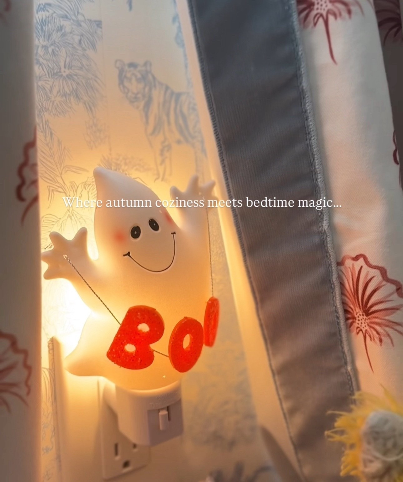 Spooky but sweet 👻✨ This little ghost nightlight from Amazon adds the cutest glow for Halloween nights! #AmazonHome #FallDecor