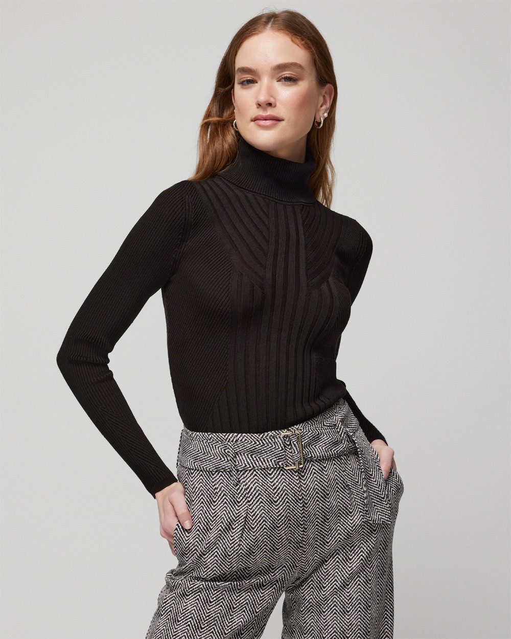 Long-Sleeve Ribbed Turtleneck | White House Black Market