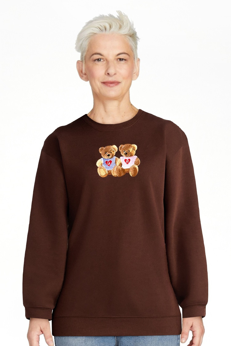 Women's Teddy Bears Embroidered Graphic Sweatshirt with Long Sleeves, Sizes XXS-XXL | Walmart (US)